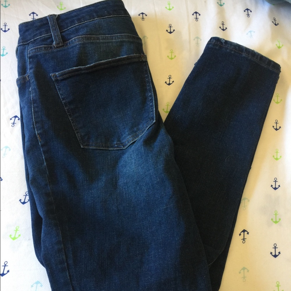 LC Lauren Conrad blue jeans high rise